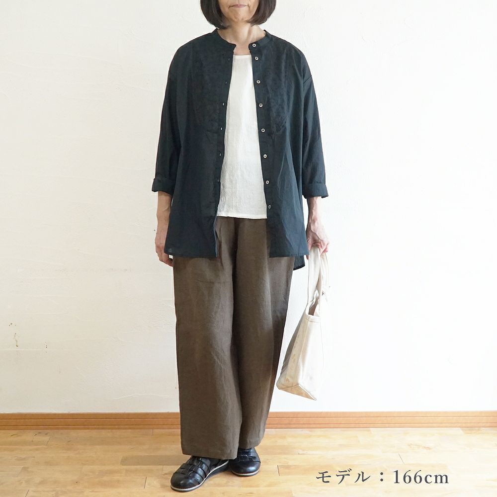 Branch m‘.,ブランチエム,ナチュラル,30代,40代,50代,60代,コットン,綿,ゆったり,blouse,ブラウス,シャツ,シャツブラウス,刺繍,刺繍ブラウス,刺繍シャツ,チュニック