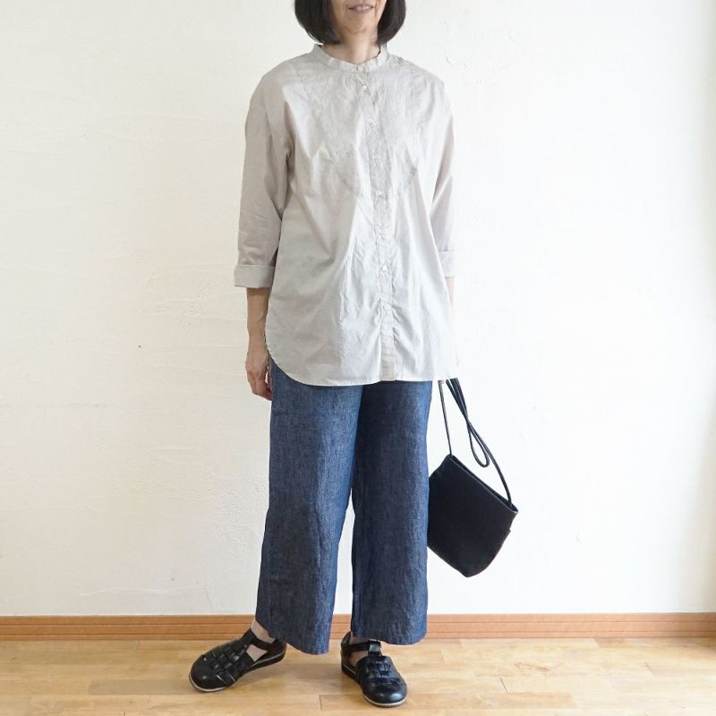 Branch m‘.,ブランチエム,ナチュラル,30代,40代,50代,60代,コットン,綿,ゆったり,blouse,ブラウス,シャツ,シャツブラウス,刺繍,刺繍ブラウス,刺繍シャツ,チュニック