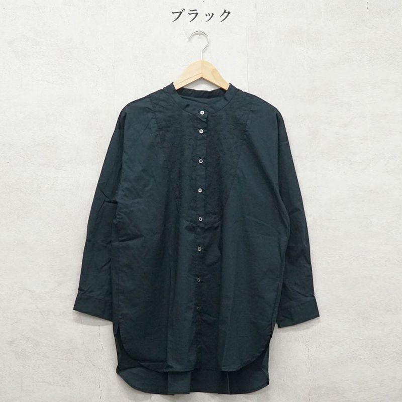 Branch m‘.,ブランチエム,ナチュラル,30代,40代,50代,60代,コットン,綿,ゆったり,blouse,ブラウス,シャツ,シャツブラウス,刺繍,刺繍ブラウス,刺繍シャツ,チュニック