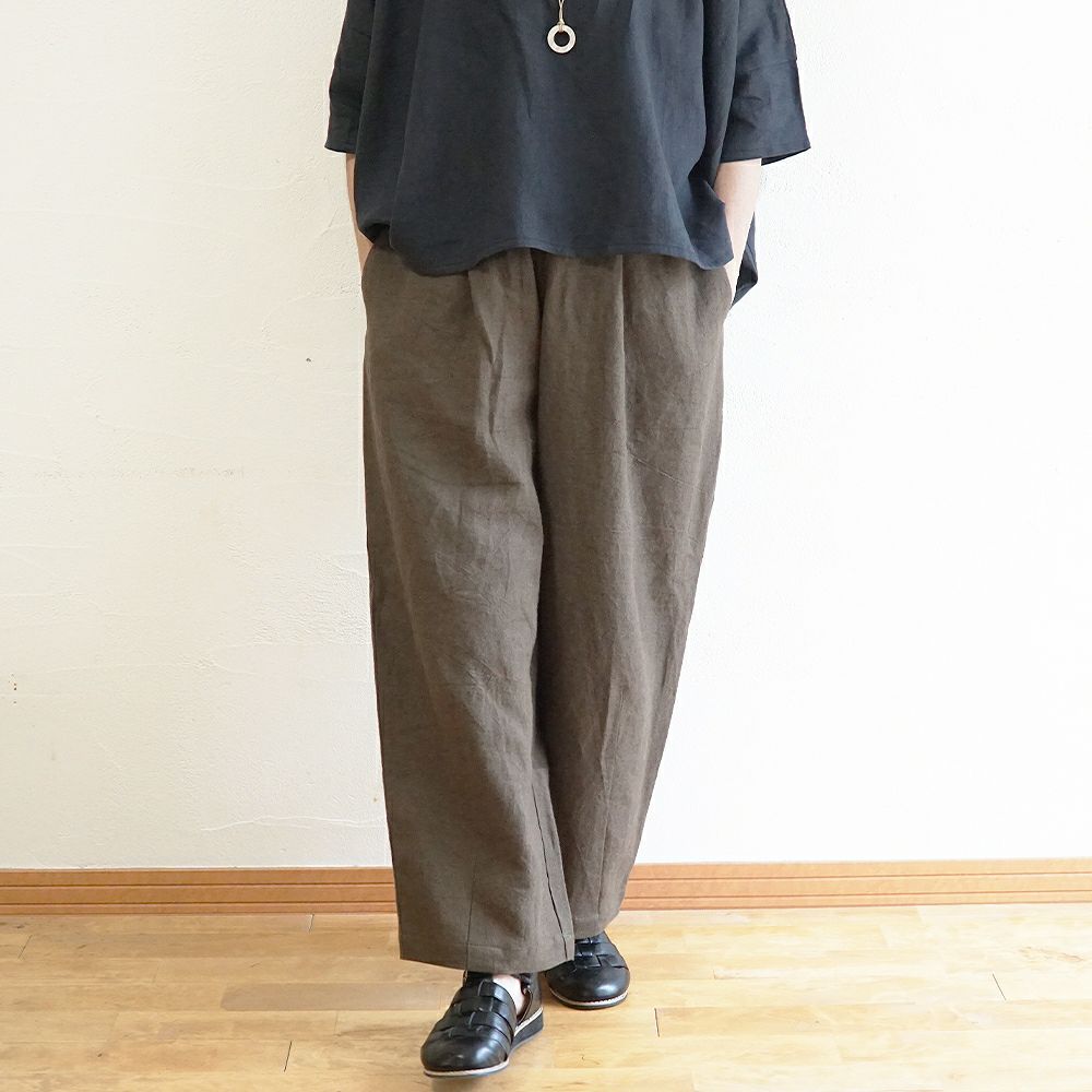 Branch m‘.,ブランチエム,ナチュラル,30代,40代,50代,60代,リネン,ゆったり,麻,パンツ,コクーンパンツ,バルーンパンツ,