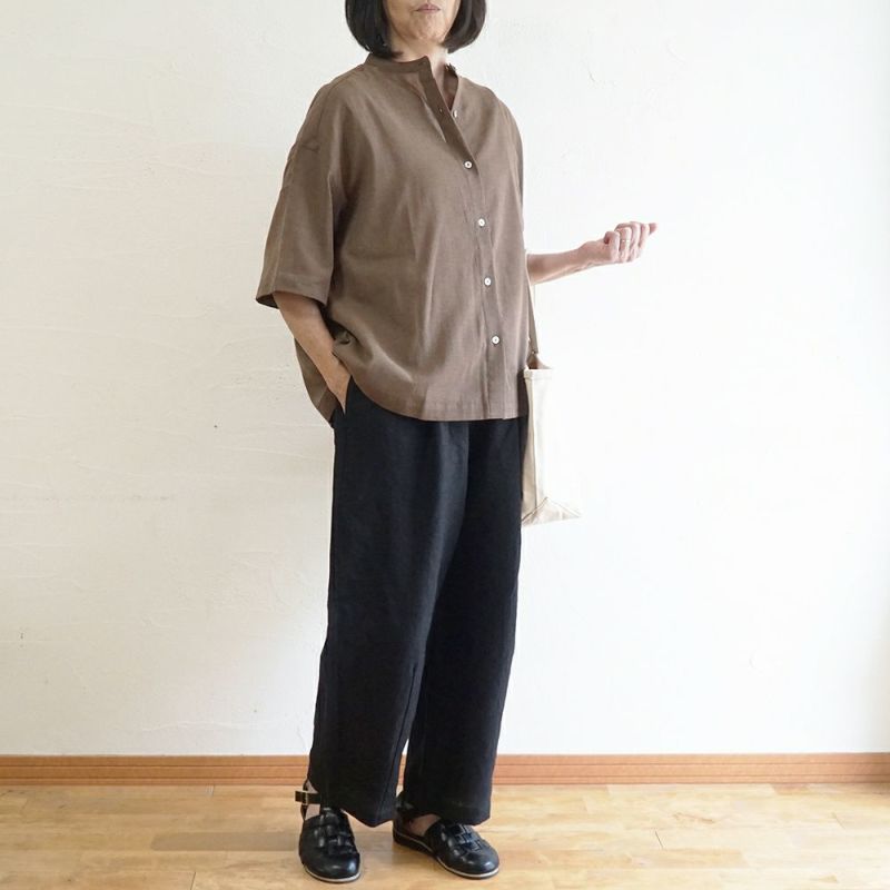 Branch m‘.,ブランチエム,ナチュラル,30代,40代,50代,60代,リネン,ゆったり,麻,パンツ,コクーンパンツ,バルーンパンツ,