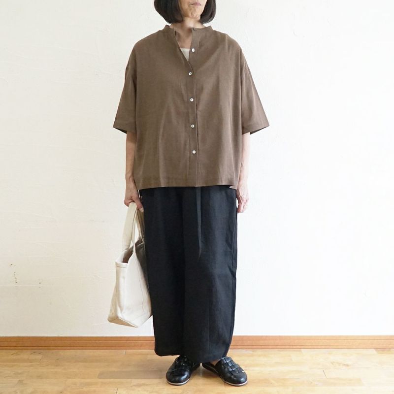 Branch m‘.,ブランチエム,ナチュラル,30代,40代,50代,60代,リネン,ゆったり,麻,パンツ,コクーンパンツ,バルーンパンツ,