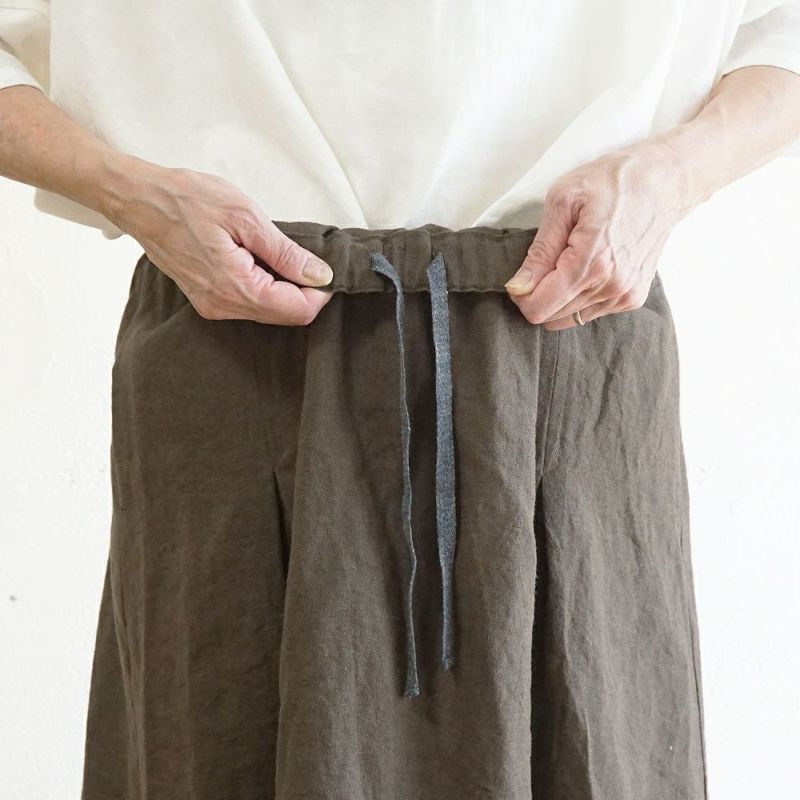 Branch m‘.,ブランチエム,ナチュラル,30代,40代,50代,60代,リネン,ゆったり,麻,skirt,スカート,リネンスカート,タックスカート,