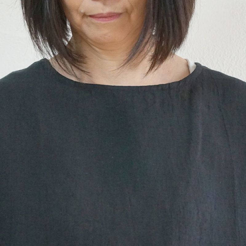 Branch m‘.,ブランチエム,ナチュラル,30代,40代,50代,60代,リネン,ゆったり,ブラウス,リネンブラウス,長袖,プルオーバー,プルオーバーブラウス,袖ゴム