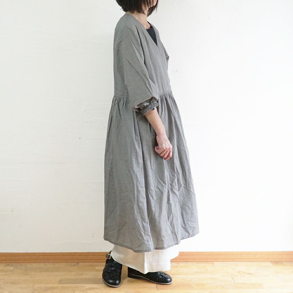 Branch m‘.,ブランチエム,ナチュラル,30代,40代,50代,60代,コットン,綿,ゆったり,ワンピース,カシュクール,羽織