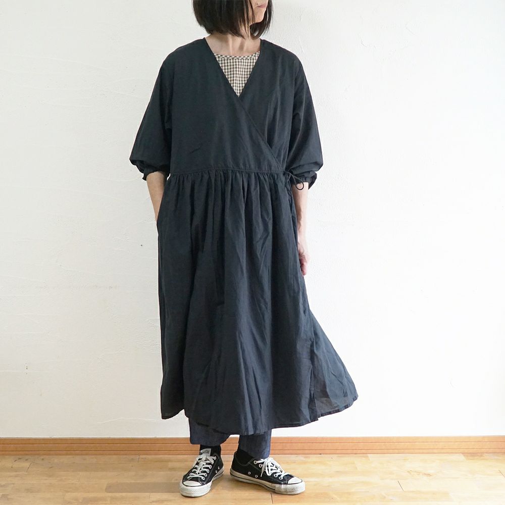 Branch m‘.,ブランチエム,ナチュラル,30代,40代,50代,60代,コットン,綿,ゆったり,ワンピース,カシュクール,羽織