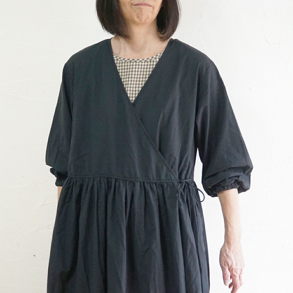 Branch m‘.,ブランチエム,ナチュラル,30代,40代,50代,60代,コットン,綿,ゆったり,ワンピース,カシュクール,羽織