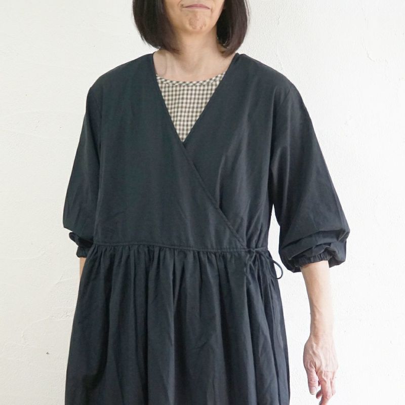 Branch m‘.,ブランチエム,ナチュラル,30代,40代,50代,60代,コットン,綿,ゆったり,ワンピース,カシュクール,羽織