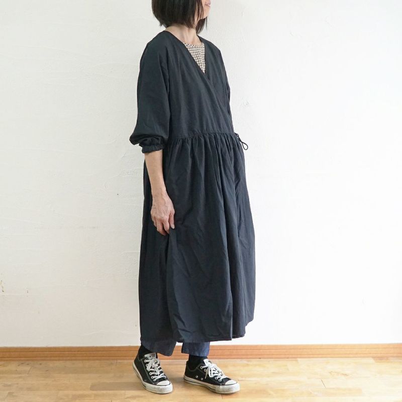 Branch m‘.,ブランチエム,ナチュラル,30代,40代,50代,60代,コットン,綿,ゆったり,ワンピース,カシュクール,羽織