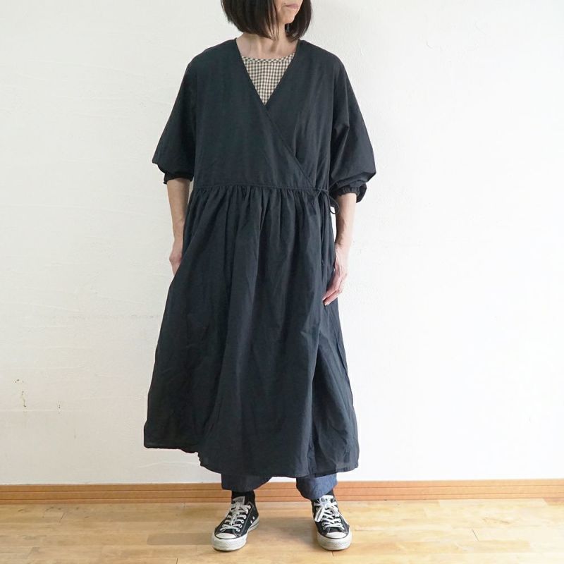 Branch m‘.,ブランチエム,ナチュラル,30代,40代,50代,60代,コットン,綿,ゆったり,ワンピース,カシュクール,羽織