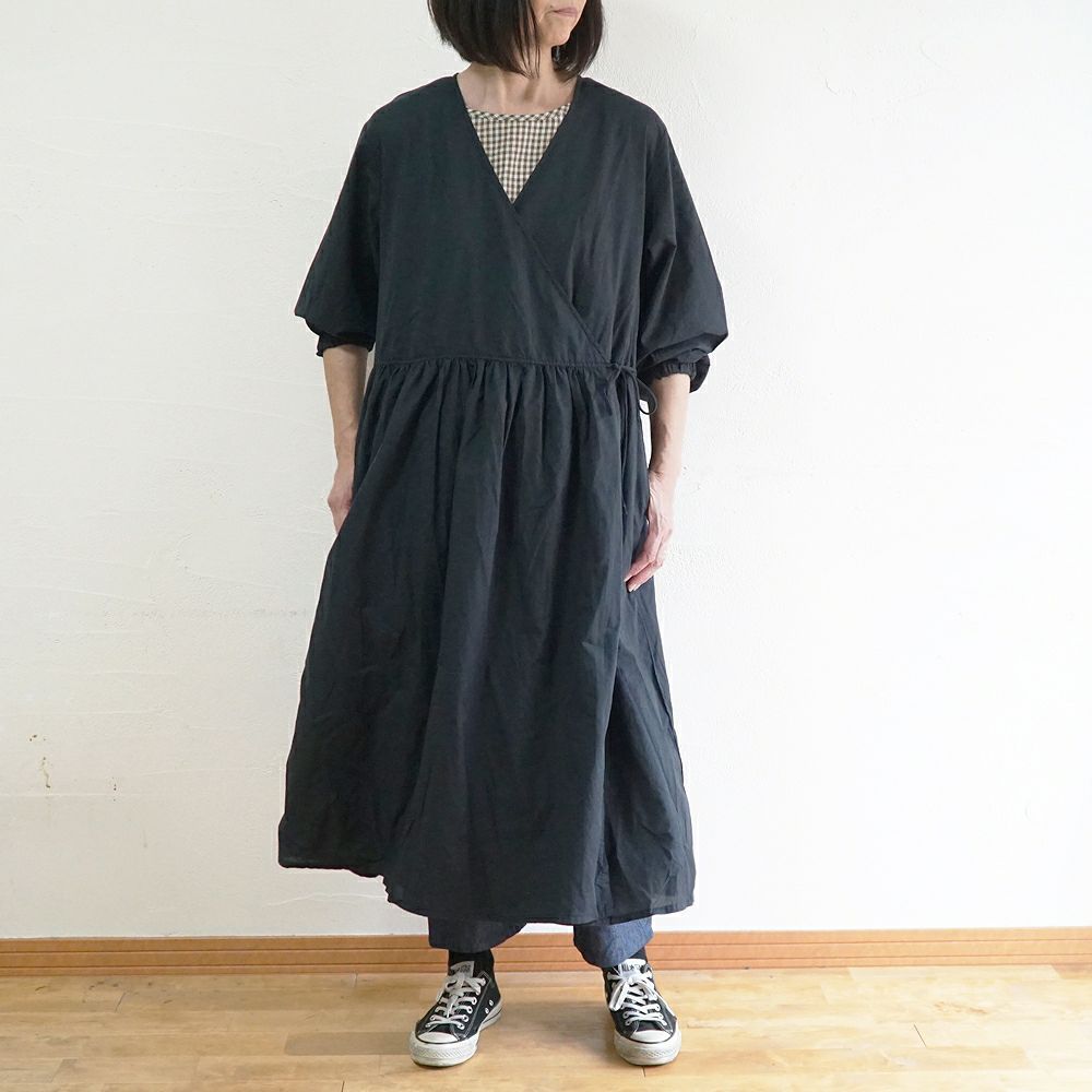 Branch m‘.,ブランチエム,ナチュラル,30代,40代,50代,60代,コットン,綿,ゆったり,ワンピース,カシュクール,羽織