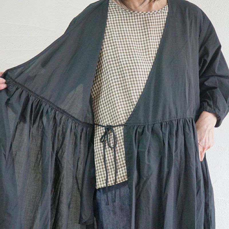 Branch m‘.,ブランチエム,ナチュラル,30代,40代,50代,60代,コットン,綿,ゆったり,ワンピース,カシュクール,羽織