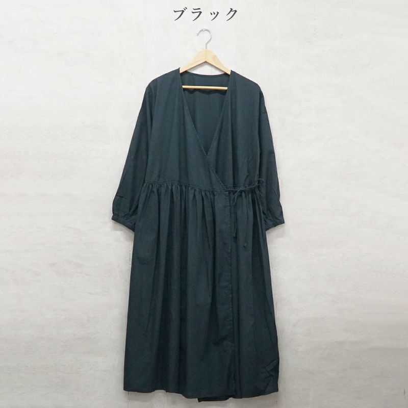 Branch m‘.,ブランチエム,ナチュラル,30代,40代,50代,60代,コットン,綿,ゆったり,ワンピース,カシュクール,羽織