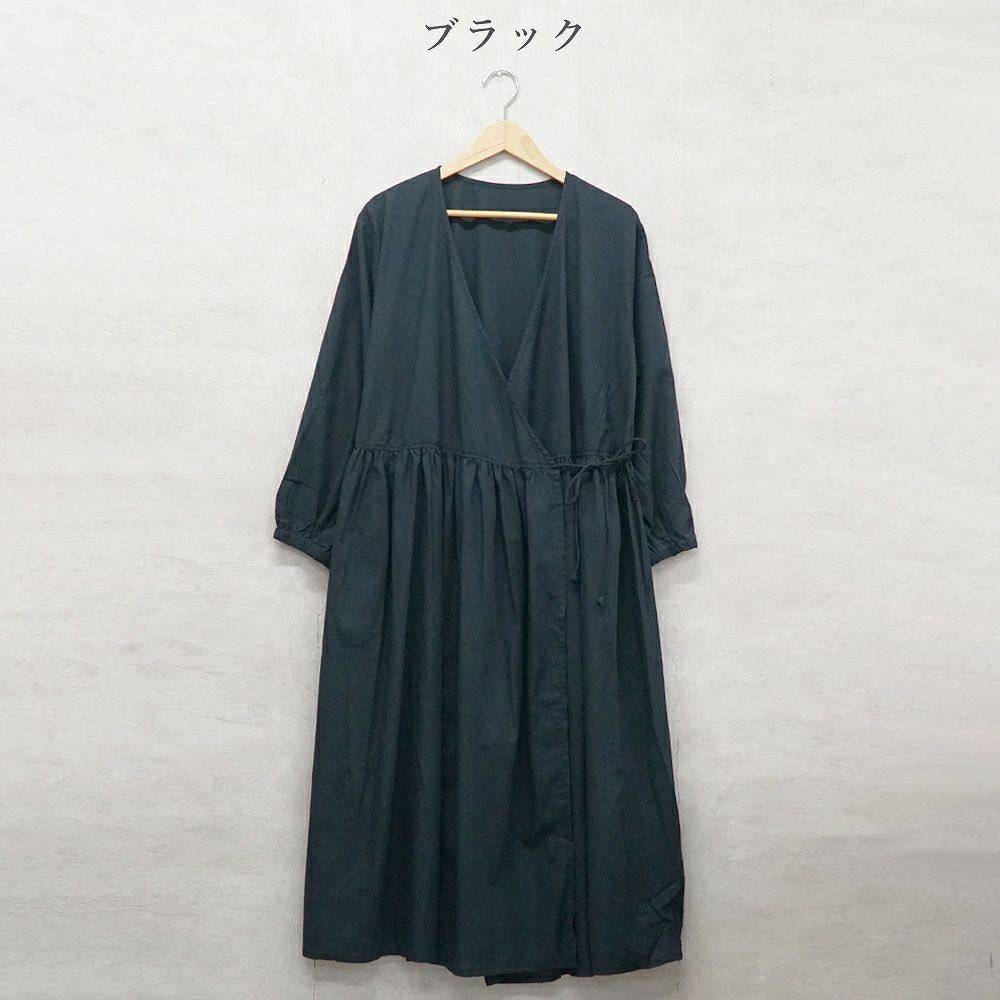 Branch m‘.,ブランチエム,ナチュラル,30代,40代,50代,60代,コットン,綿,ゆったり,ワンピース,カシュクール,羽織