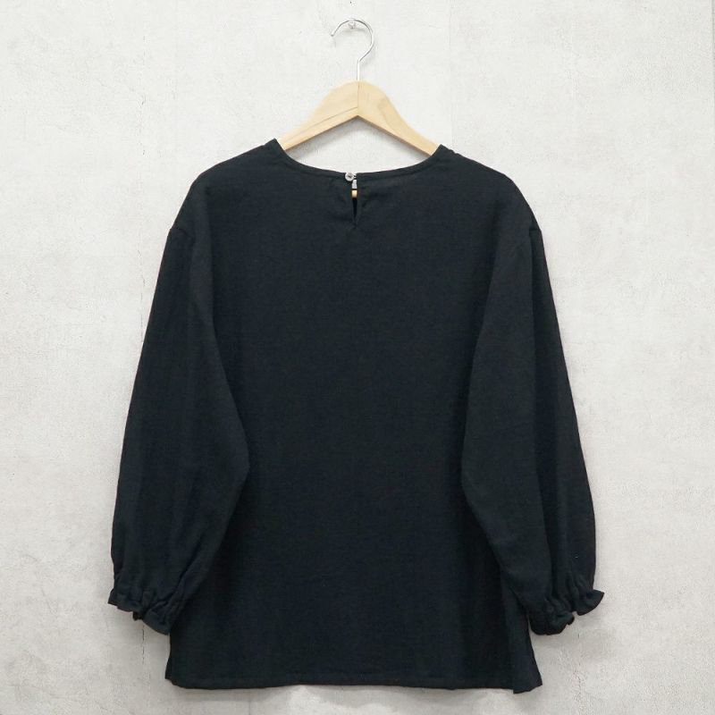 Branch m‘.,ブランチエム,ナチュラル,30代,40代,50代,60代,リネン,コットンリネン,綿麻,ゆったり,ブラウス,長袖,プルオーバー,プルオーバーブラウス,袖ゴム,桐七炊き,