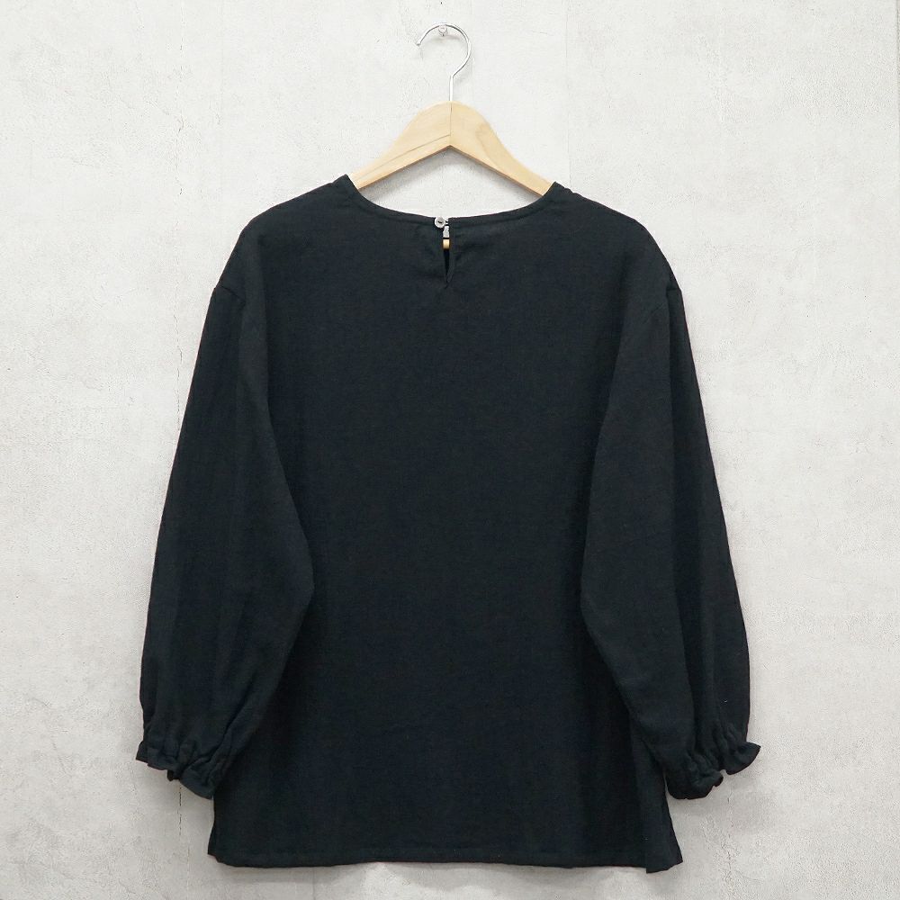 Branch m‘.,ブランチエム,ナチュラル,30代,40代,50代,60代,リネン,コットンリネン,綿麻,ゆったり,ブラウス,長袖,プルオーバー,プルオーバーブラウス,袖ゴム,桐七炊き,