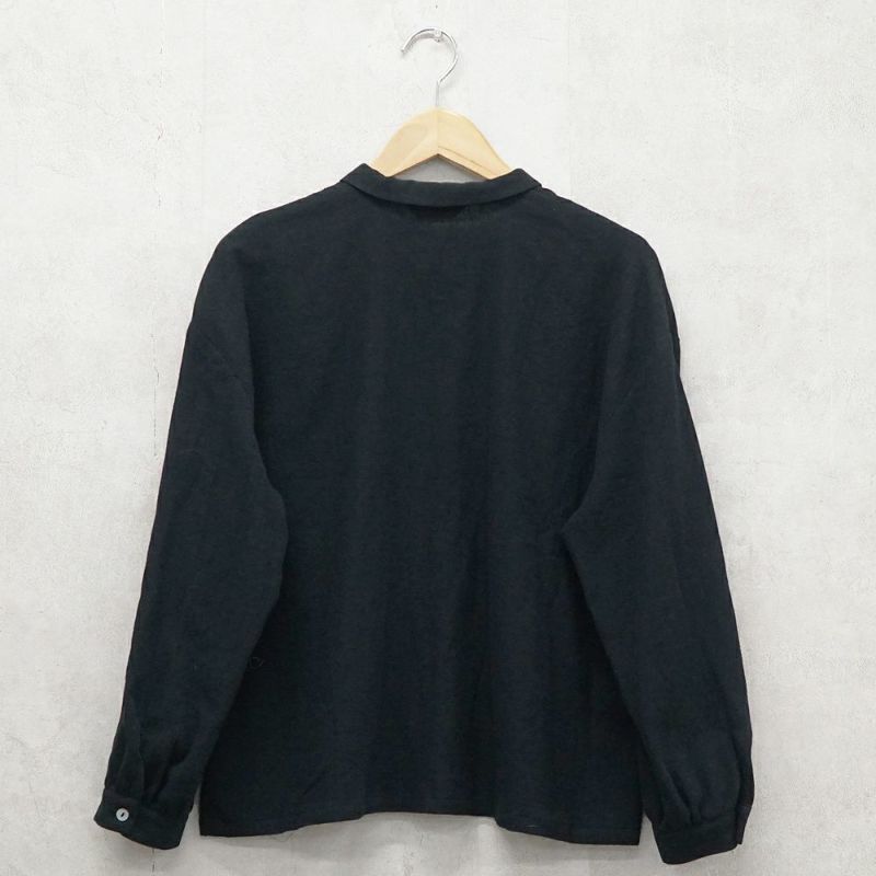 Branch m‘.,ブランチエム,ナチュラル,30代,40代,50代,60代,リネン,コットンリネン,綿麻,ゆったり,ブラウス,長袖,チビ衿,シャツ,チビ衿シャツ,チビ衿ブラウス,