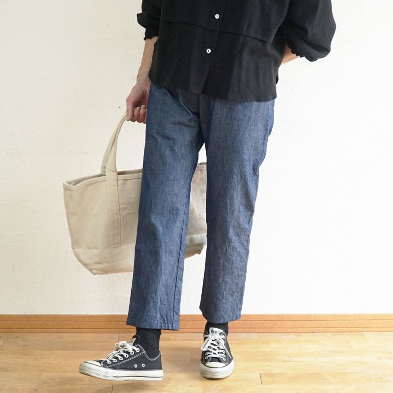 Branch m‘.,ブランチエム,ナチュラル,30代,40代,50代,60代,コットン,綿,ゆったり,パンツ,デニム,デニムパンツ,ストレートパンツ,デニムストレートパンツ