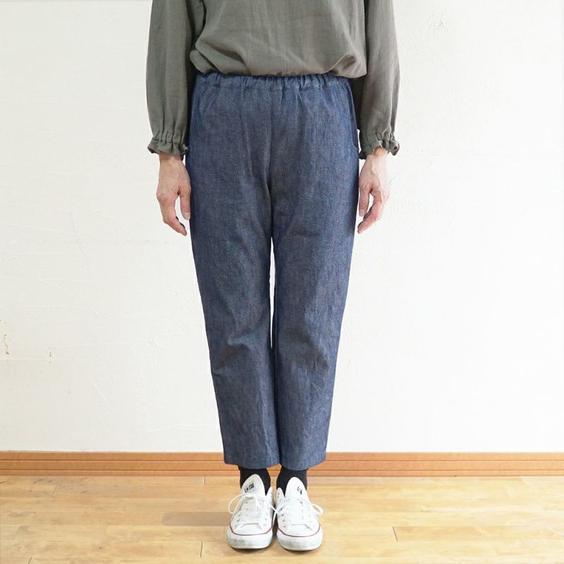 Branch m‘.,ブランチエム,ナチュラル,30代,40代,50代,60代,コットン,綿,ゆったり,パンツ,デニム,デニムパンツ,ストレートパンツ,デニムストレートパンツ