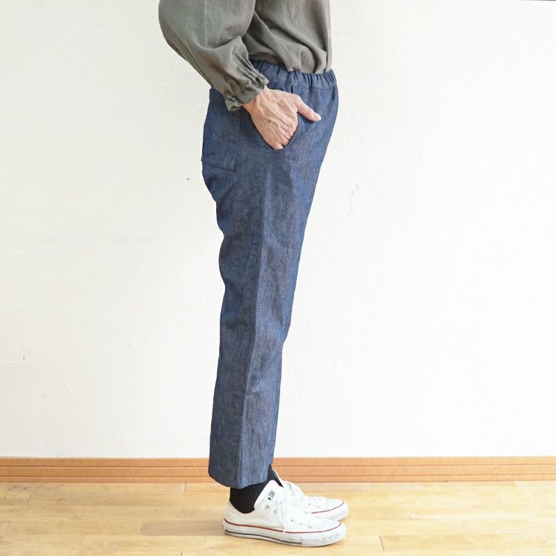 Branch m‘.,ブランチエム,ナチュラル,30代,40代,50代,60代,コットン,綿,ゆったり,パンツ,デニム,デニムパンツ,ストレートパンツ,デニムストレートパンツ