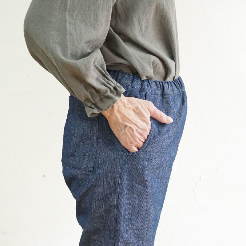 Branch m‘.,ブランチエム,ナチュラル,30代,40代,50代,60代,コットン,綿,ゆったり,パンツ,デニム,デニムパンツ,ストレートパンツ,デニムストレートパンツ