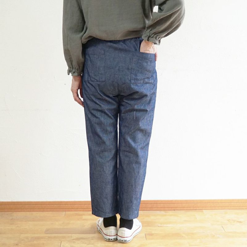 Branch m‘.,ブランチエム,ナチュラル,30代,40代,50代,60代,コットン,綿,ゆったり,パンツ,デニム,デニムパンツ,ストレートパンツ,デニムストレートパンツ