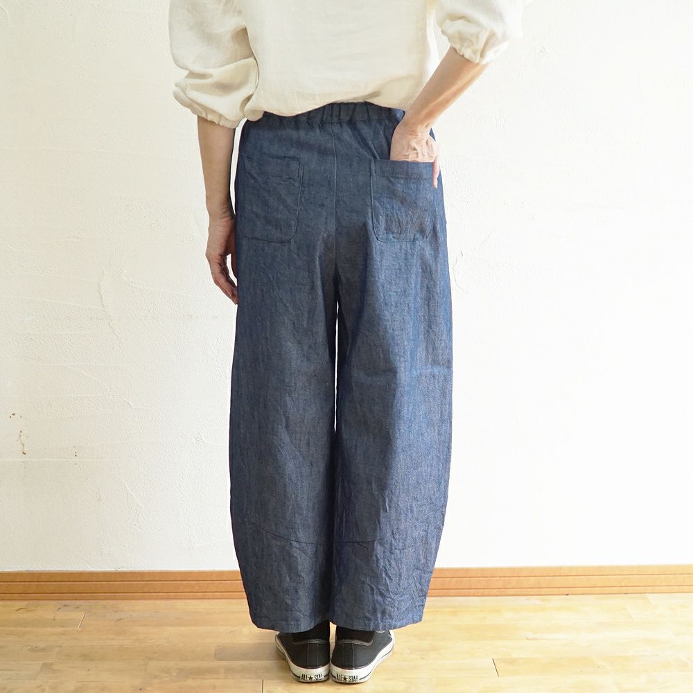 Branch m‘.,ブランチエム,ナチュラル,30代,40代,50代,60代,コットン,綿,ゆったり,パンツ,デニム,デニムパンツ,コクーンパンツ,デニムコクーンパンツ,バルーンパンツ,ワイドパンツ