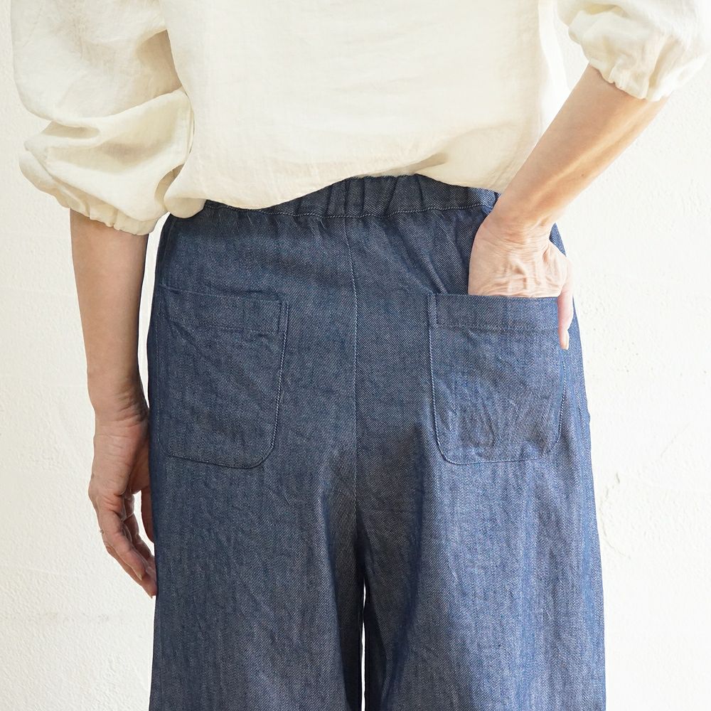 Branch m‘.,ブランチエム,ナチュラル,30代,40代,50代,60代,コットン,綿,ゆったり,パンツ,デニム,デニムパンツ,コクーンパンツ,デニムコクーンパンツ,バルーンパンツ,ワイドパンツ