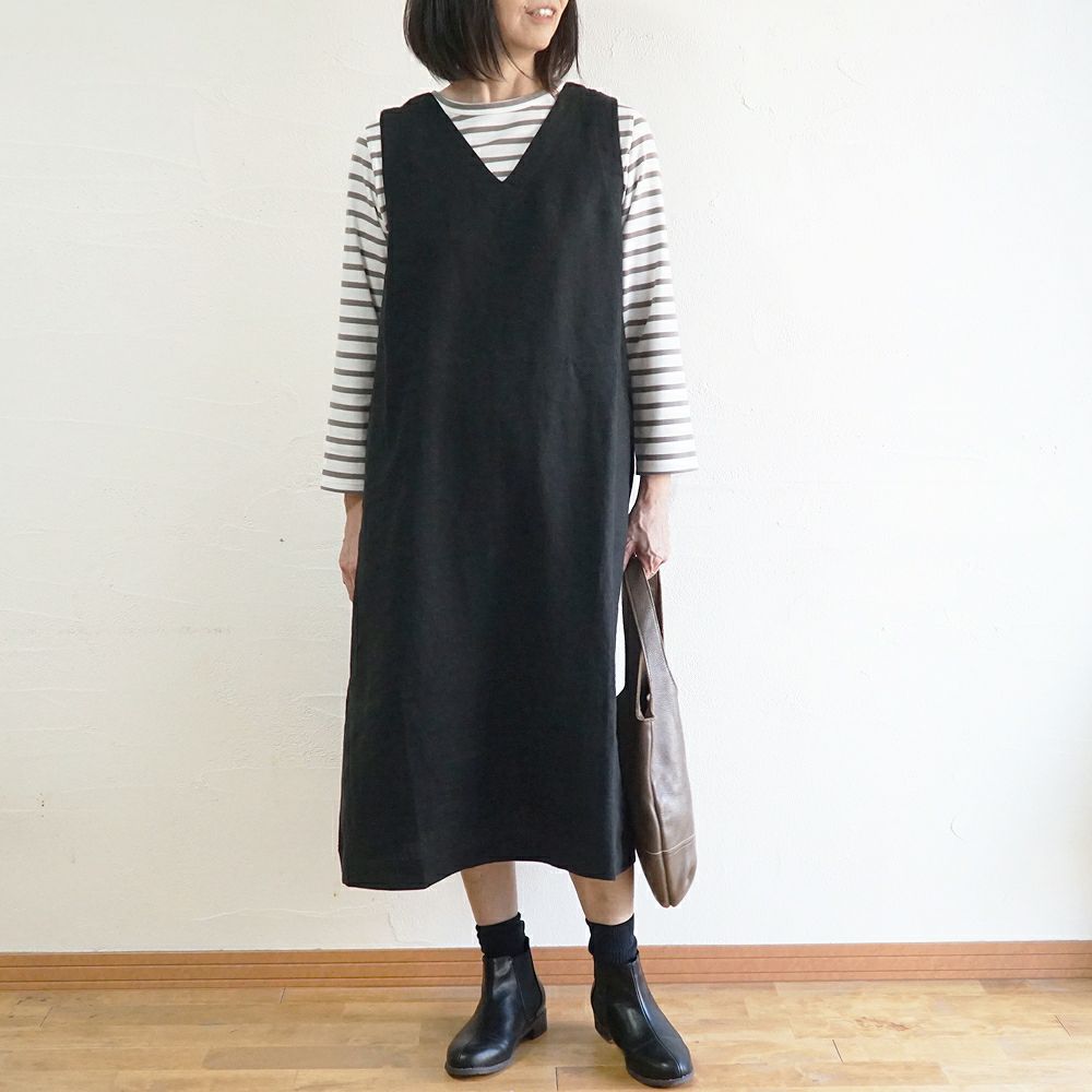 Branch m‘.,ブランチエム,ナチュラル,30代,40代,50代,60代,コットン,綿,ゆったり,Tシャツ,カットソー,ボーダー,ボーダーTシャツ,長袖