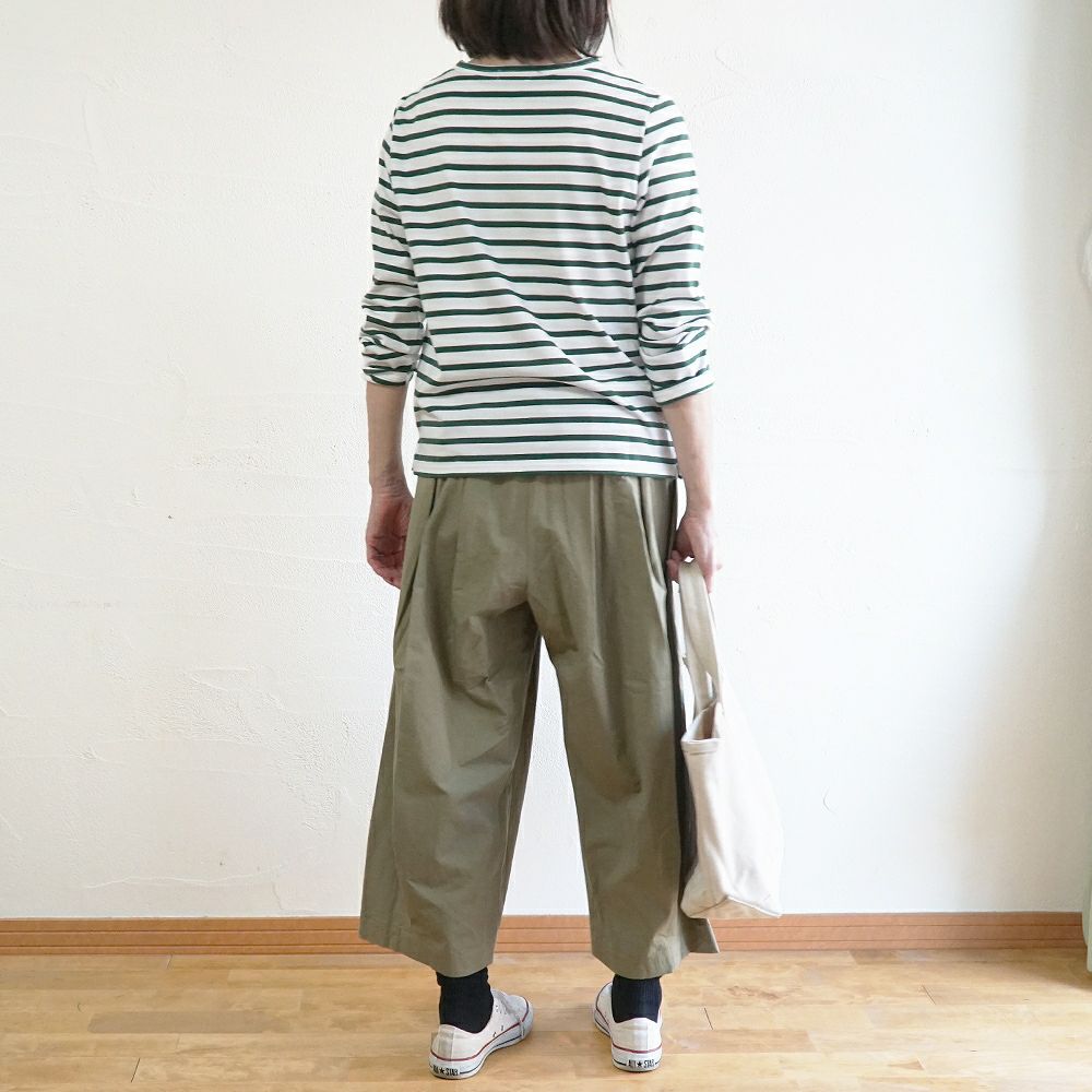 Branch m‘.,ブランチエム,ナチュラル,30代,40代,50代,60代,コットン,綿,ゆったり,Tシャツ,カットソー,ボーダー,ボーダーTシャツ,長袖