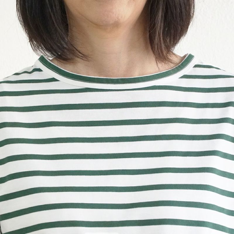 Branch m‘.,ブランチエム,ナチュラル,30代,40代,50代,60代,コットン,綿,ゆったり,Tシャツ,カットソー,ボーダー,ボーダーTシャツ,長袖