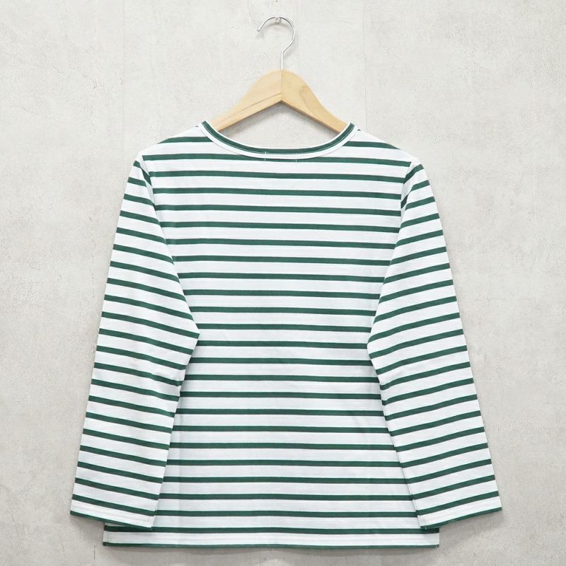 Branch m‘.,ブランチエム,ナチュラル,30代,40代,50代,60代,コットン,綿,ゆったり,Tシャツ,カットソー,ボーダー,ボーダーTシャツ,長袖