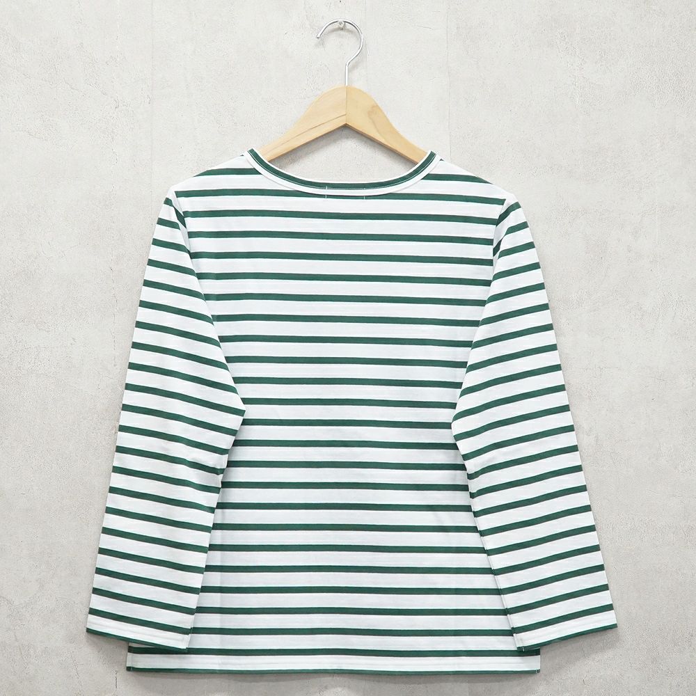 Branch m‘.,ブランチエム,ナチュラル,30代,40代,50代,60代,コットン,綿,ゆったり,Tシャツ,カットソー,ボーダー,ボーダーTシャツ,長袖