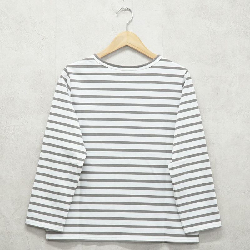 Branch m‘.,ブランチエム,ナチュラル,30代,40代,50代,60代,コットン,綿,ゆったり,Tシャツ,カットソー,ボーダー,ボーダーTシャツ,長袖