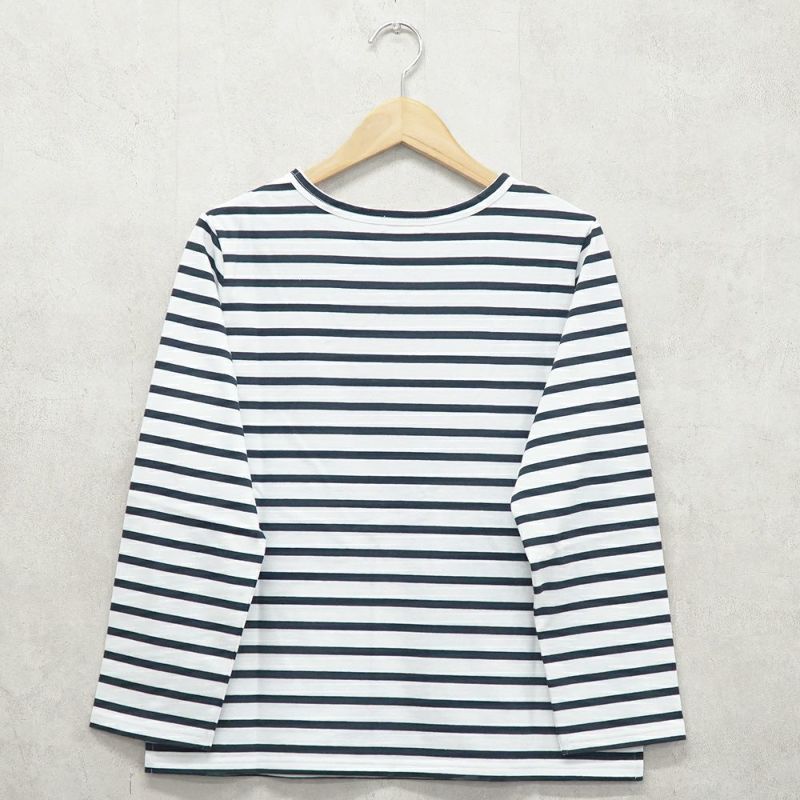 Branch m‘.,ブランチエム,ナチュラル,30代,40代,50代,60代,コットン,綿,ゆったり,Tシャツ,カットソー,ボーダー,ボーダーTシャツ,長袖