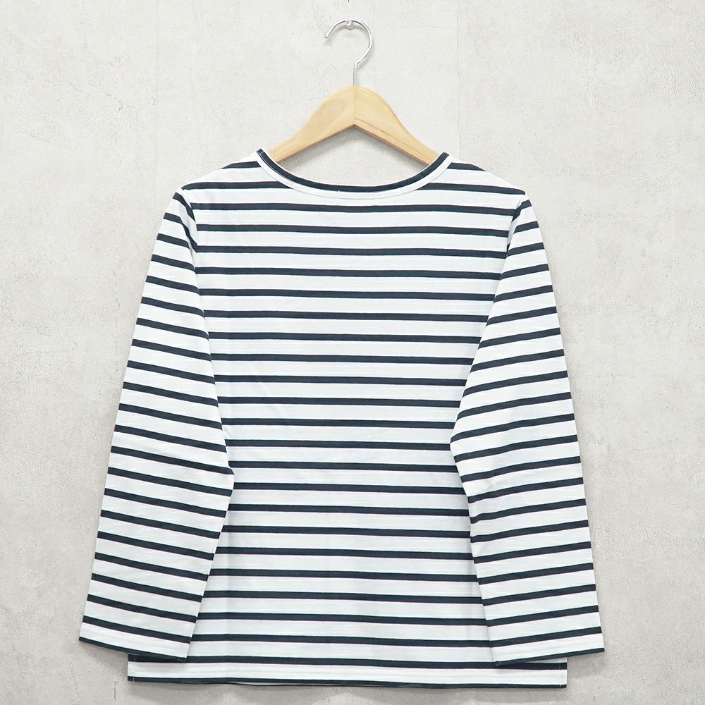 Branch m‘.,ブランチエム,ナチュラル,30代,40代,50代,60代,コットン,綿,ゆったり,Tシャツ,カットソー,ボーダー,ボーダーTシャツ,長袖