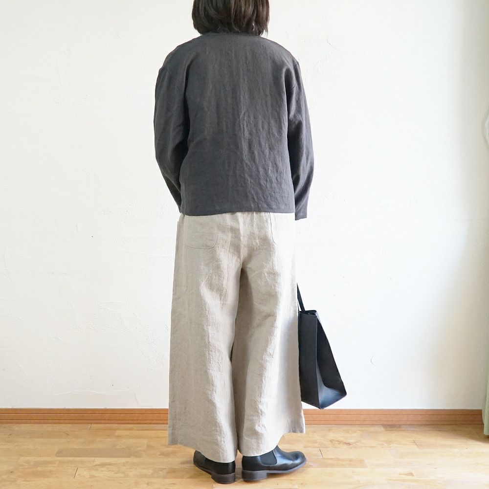 Branch m‘.,ブランチエム,ナチュラル,30代,40代,50代,60代,リネン,ゆったり,ジャケット,リネンジャケット,スタンドカラージャケット,スタンドネックジャケット,ショート丈,ショートジャケット, 