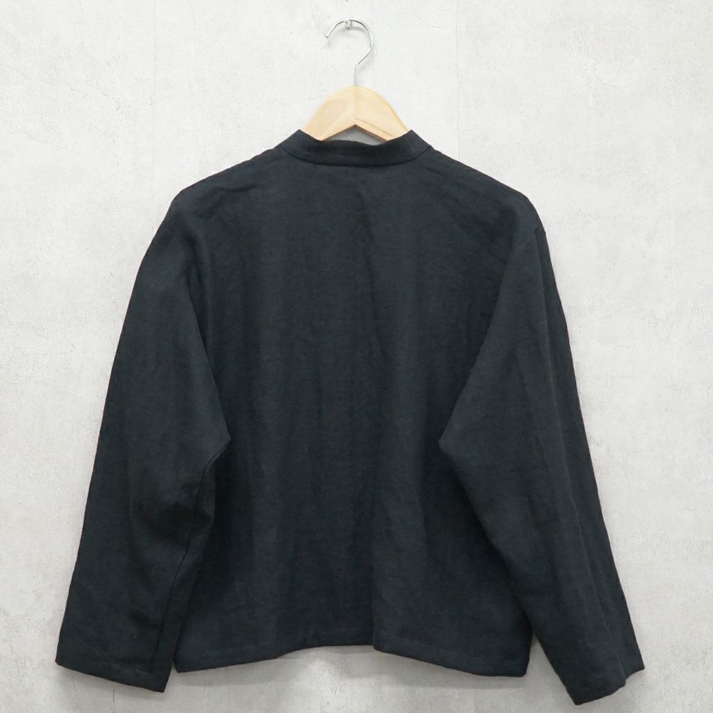 Branch m‘.,ブランチエム,ナチュラル,30代,40代,50代,60代,リネン,ゆったり,ジャケット,リネンジャケット,スタンドカラージャケット,スタンドネックジャケット,ショート丈,ショートジャケット, 