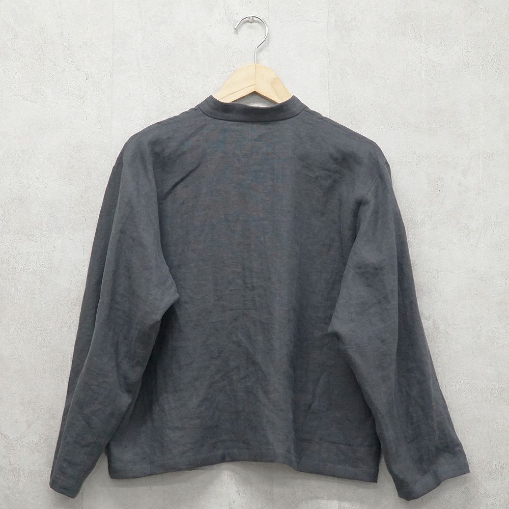 Branch m‘.,ブランチエム,ナチュラル,30代,40代,50代,60代,リネン,ゆったり,ジャケット,リネンジャケット,スタンドカラージャケット,スタンドネックジャケット,ショート丈,ショートジャケット, 