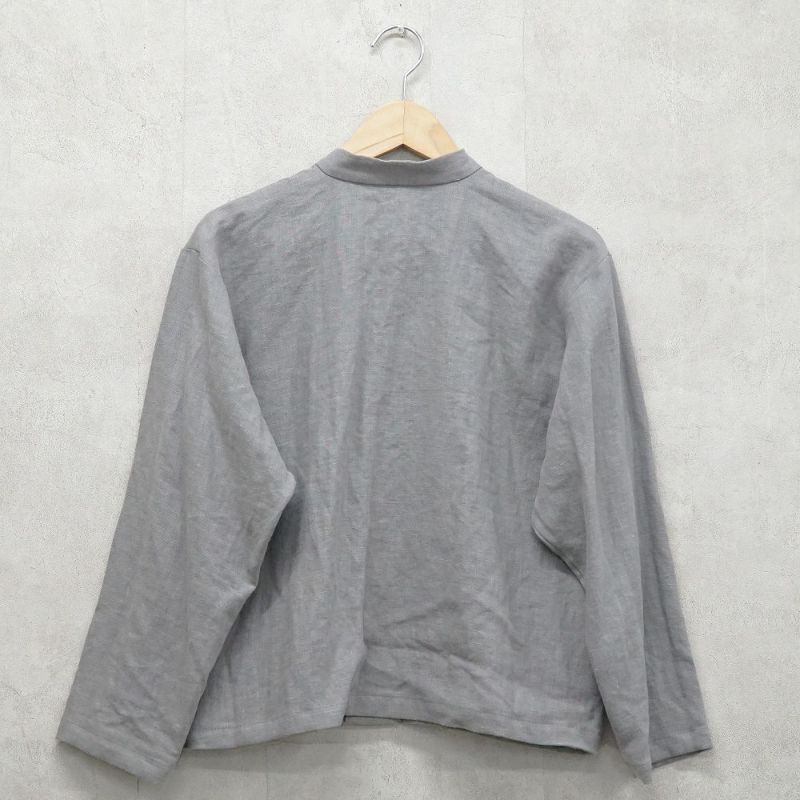 Branch m‘.,ブランチエム,ナチュラル,30代,40代,50代,60代,リネン,ゆったり,ジャケット,リネンジャケット,スタンドカラージャケット,スタンドネックジャケット,ショート丈,ショートジャケット, 