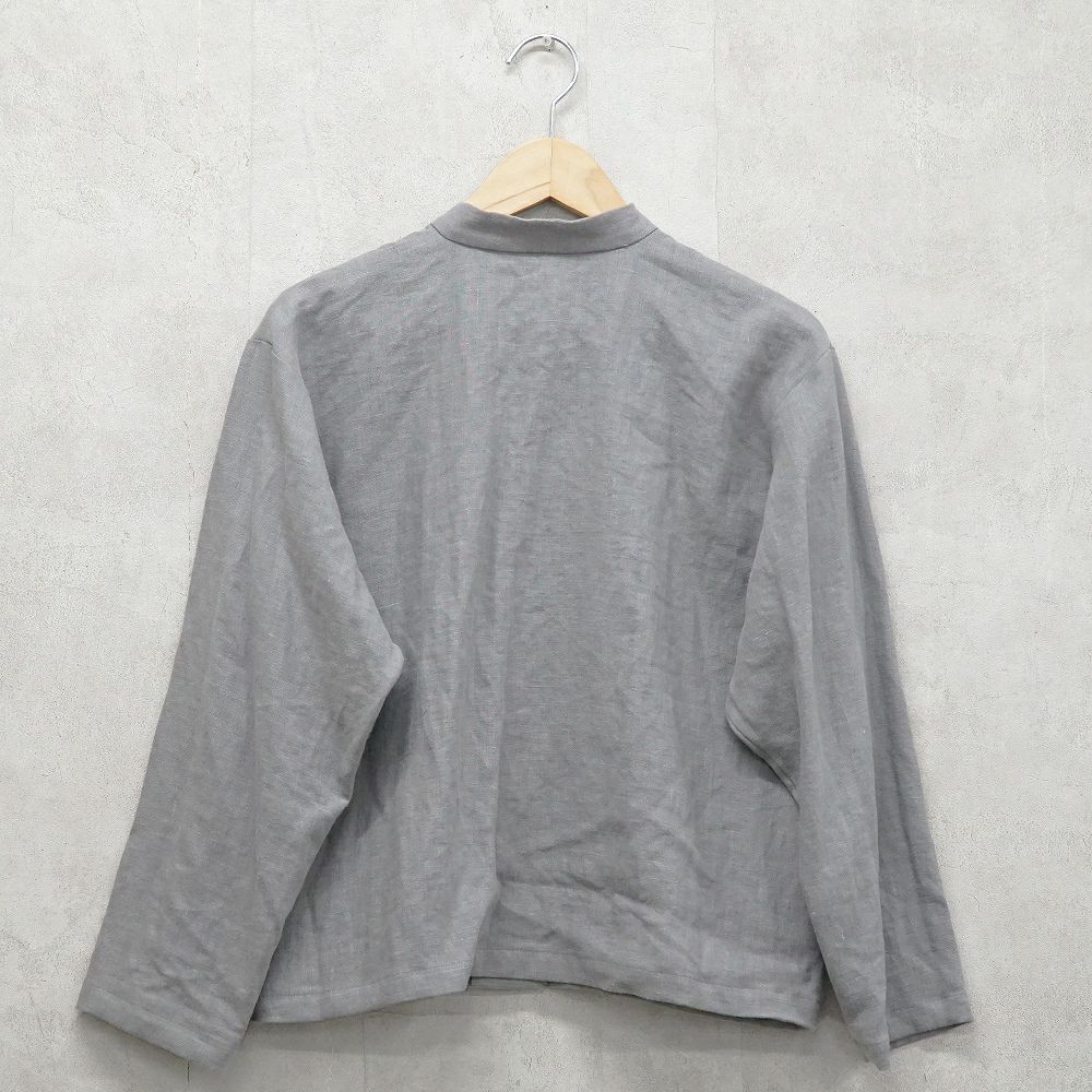 Branch m‘.,ブランチエム,ナチュラル,30代,40代,50代,60代,リネン,ゆったり,ジャケット,リネンジャケット,スタンドカラージャケット,スタンドネックジャケット,ショート丈,ショートジャケット, 