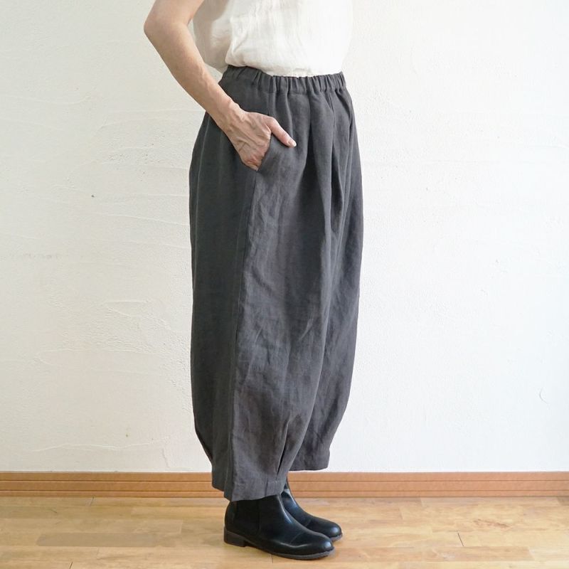 Branch m‘.,ブランチエム,ナチュラル,30代,40代,50代,60代,リネン,ゆったり,パンツ,リネンパンツ,バルーンパンツ,ワイドパンツ,フィグパンツ, 