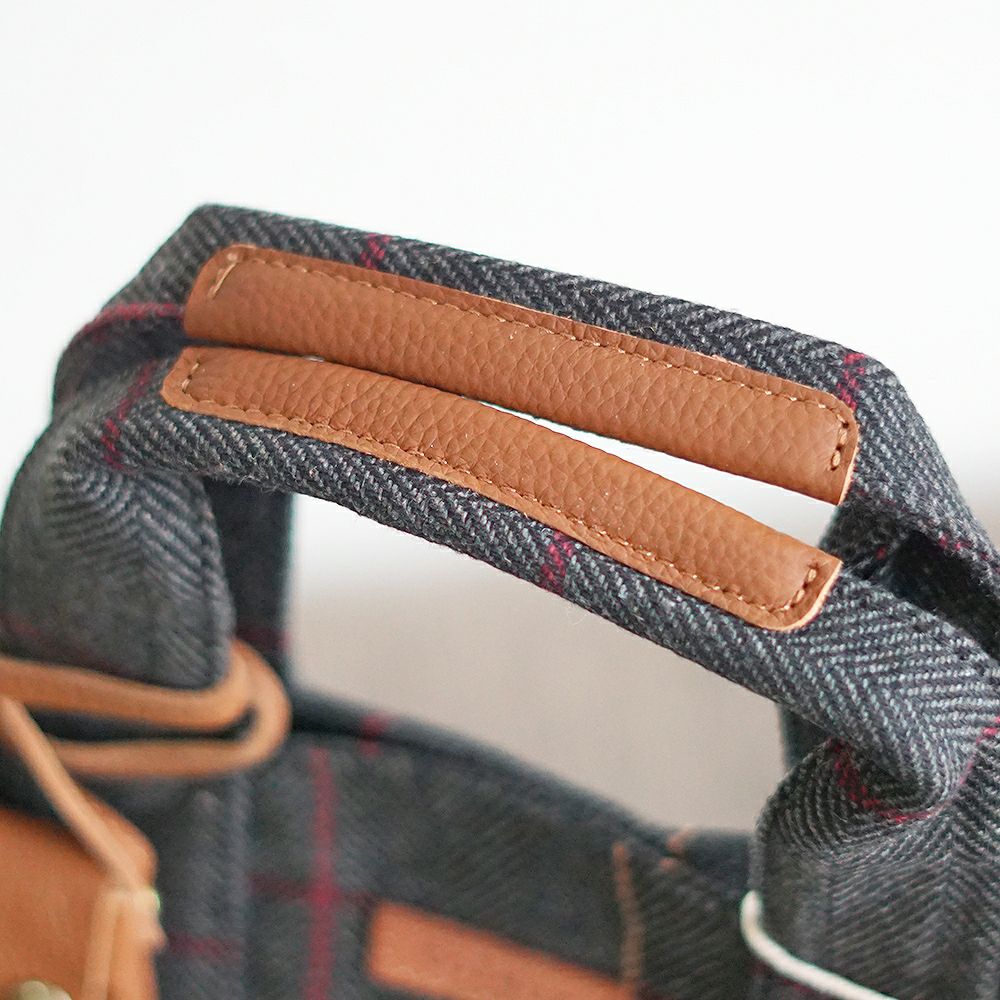 Branch m‘.,ブランチエム,ナチュラル,30代,40代,50代,60代,ゆったり,バッグ,toleur,トーラ,トートバッグ,トート,ウールバッグ,チェック,チェック柄,チェックバッグ,チェックトートバッグ