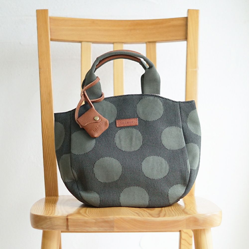 Branch m‘.,ブランチエム,ナチュラル,30代,40代,50代,60代,ゆったり,バッグ,toleur,トーラ,トートバッグ,トート,ウールバッグ,水玉,ドット柄,水玉バッグ,水玉トートバッグ