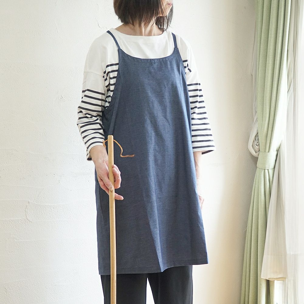 Branch m‘.,ブランチエム,ナチュラル,30代,40代,50代,60代,リネン,ゆったり,エプロン,リネンエプロン,ワンピースエプロン,エプロンワンピース,