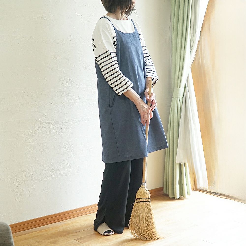 Branch m‘.,ブランチエム,ナチュラル,30代,40代,50代,60代,リネン,ゆったり,エプロン,リネンエプロン,ワンピースエプロン,エプロンワンピース,