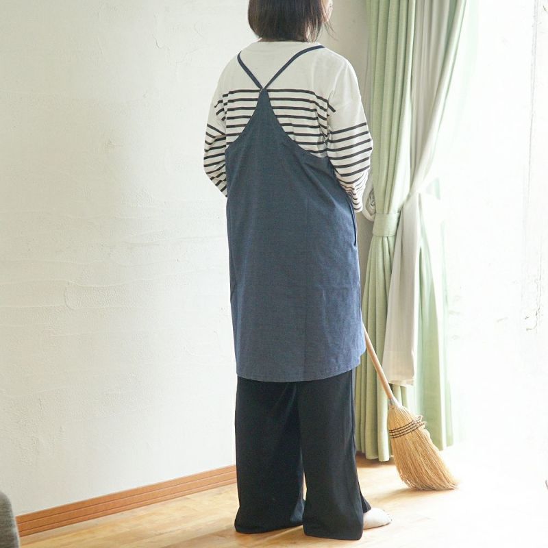 Branch m‘.,ブランチエム,ナチュラル,30代,40代,50代,60代,リネン,ゆったり,エプロン,リネンエプロン,ワンピースエプロン,エプロンワンピース,