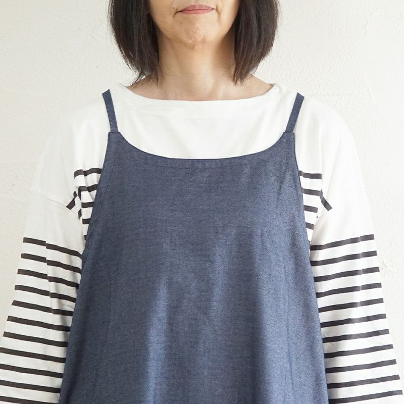 Branch m‘.,ブランチエム,ナチュラル,30代,40代,50代,60代,リネン,ゆったり,エプロン,リネンエプロン,ワンピースエプロン,エプロンワンピース,