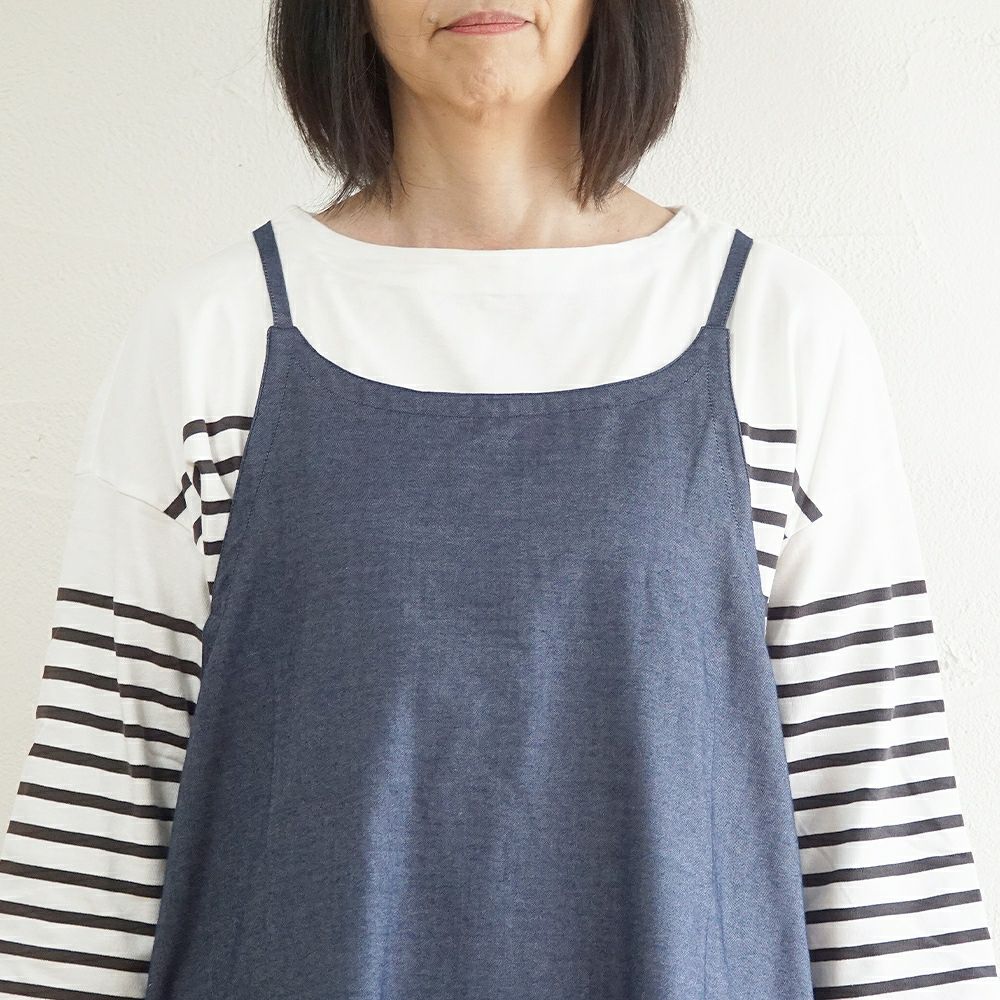 Branch m‘.,ブランチエム,ナチュラル,30代,40代,50代,60代,リネン,ゆったり,エプロン,リネンエプロン,ワンピースエプロン,エプロンワンピース,