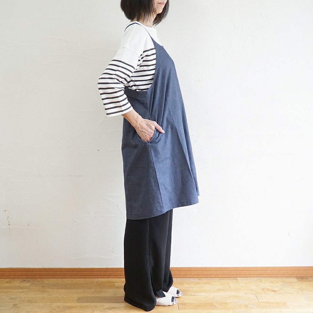 Branch m‘.,ブランチエム,ナチュラル,30代,40代,50代,60代,リネン,ゆったり,エプロン,リネンエプロン,ワンピースエプロン,エプロンワンピース,